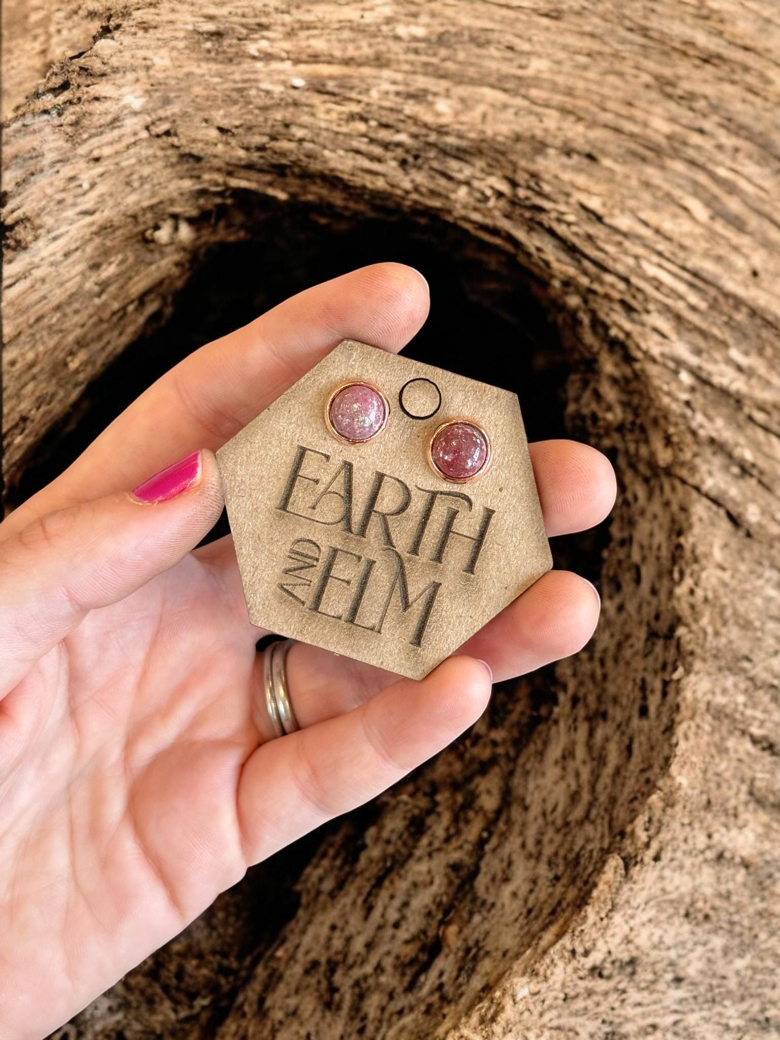 Rhodonite in Metal Settings - earthandelm