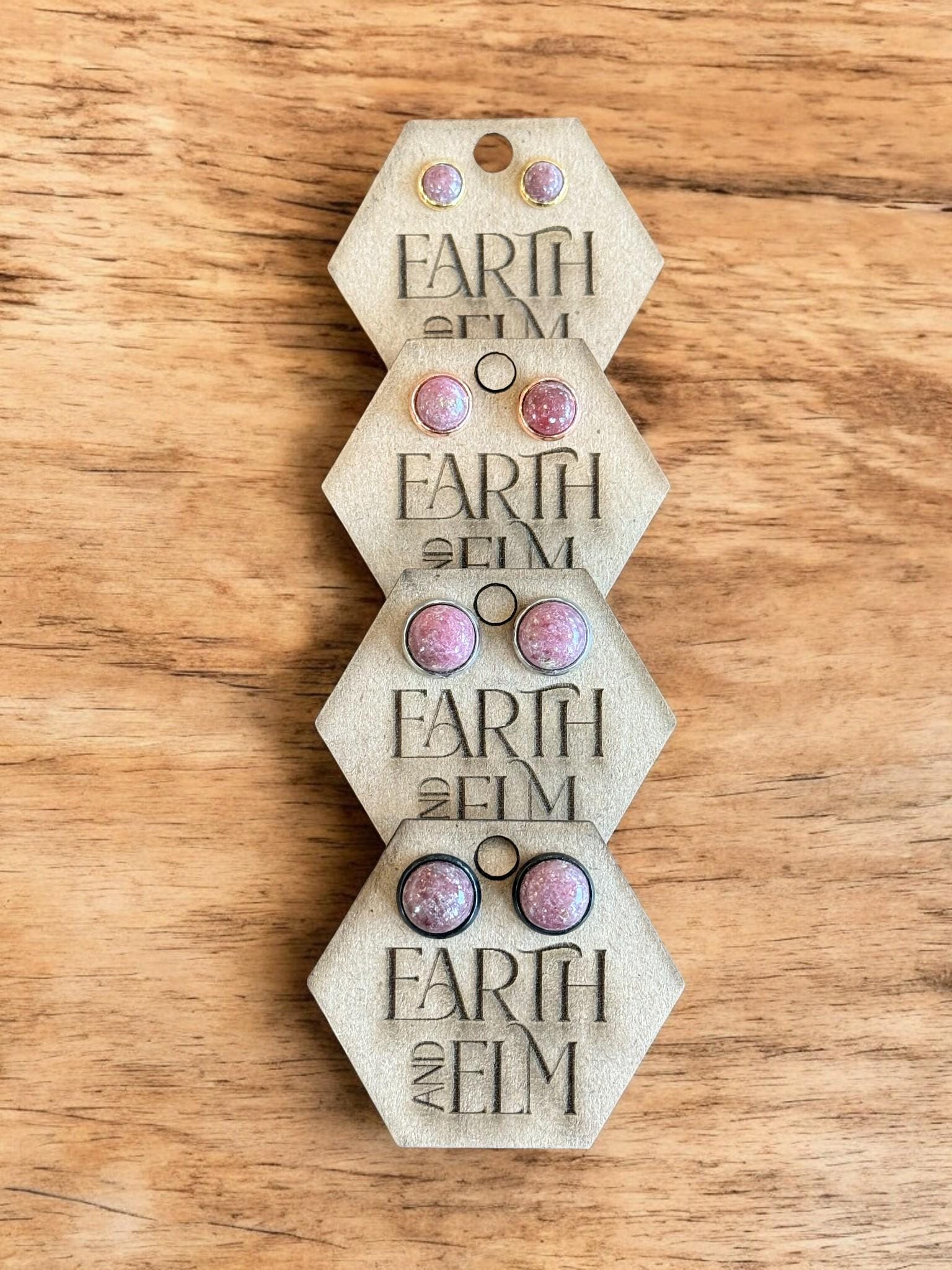 Rhodonite in Metal Settings - earthandelm