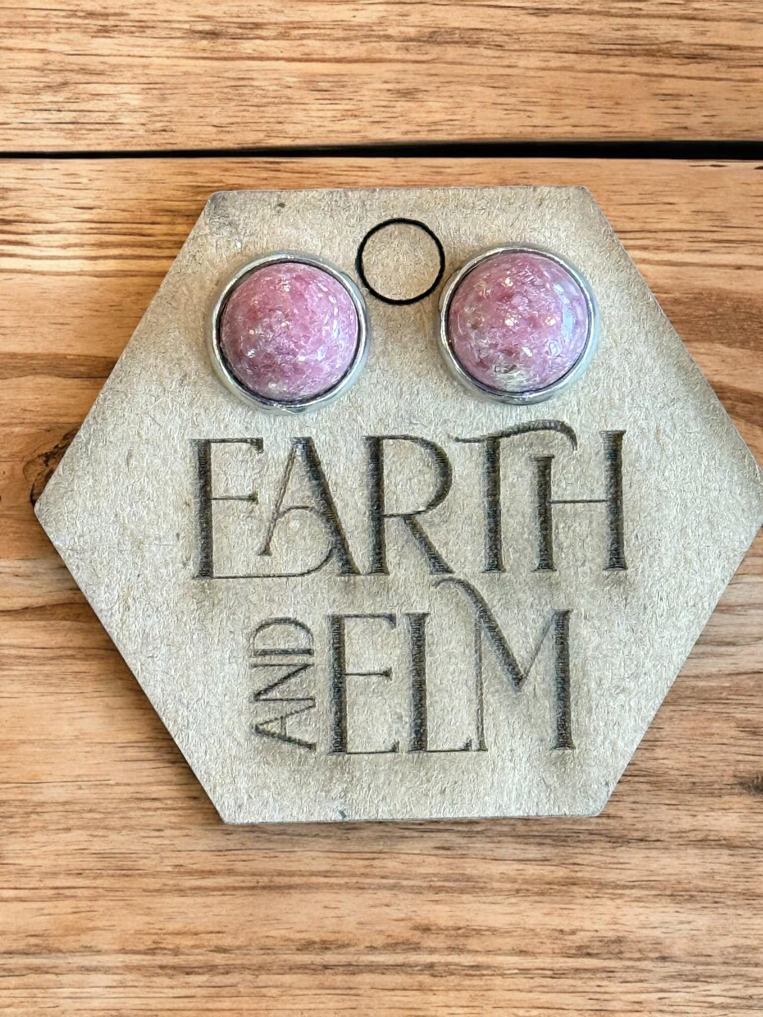 Rhodonite in Metal Settings - earthandelm