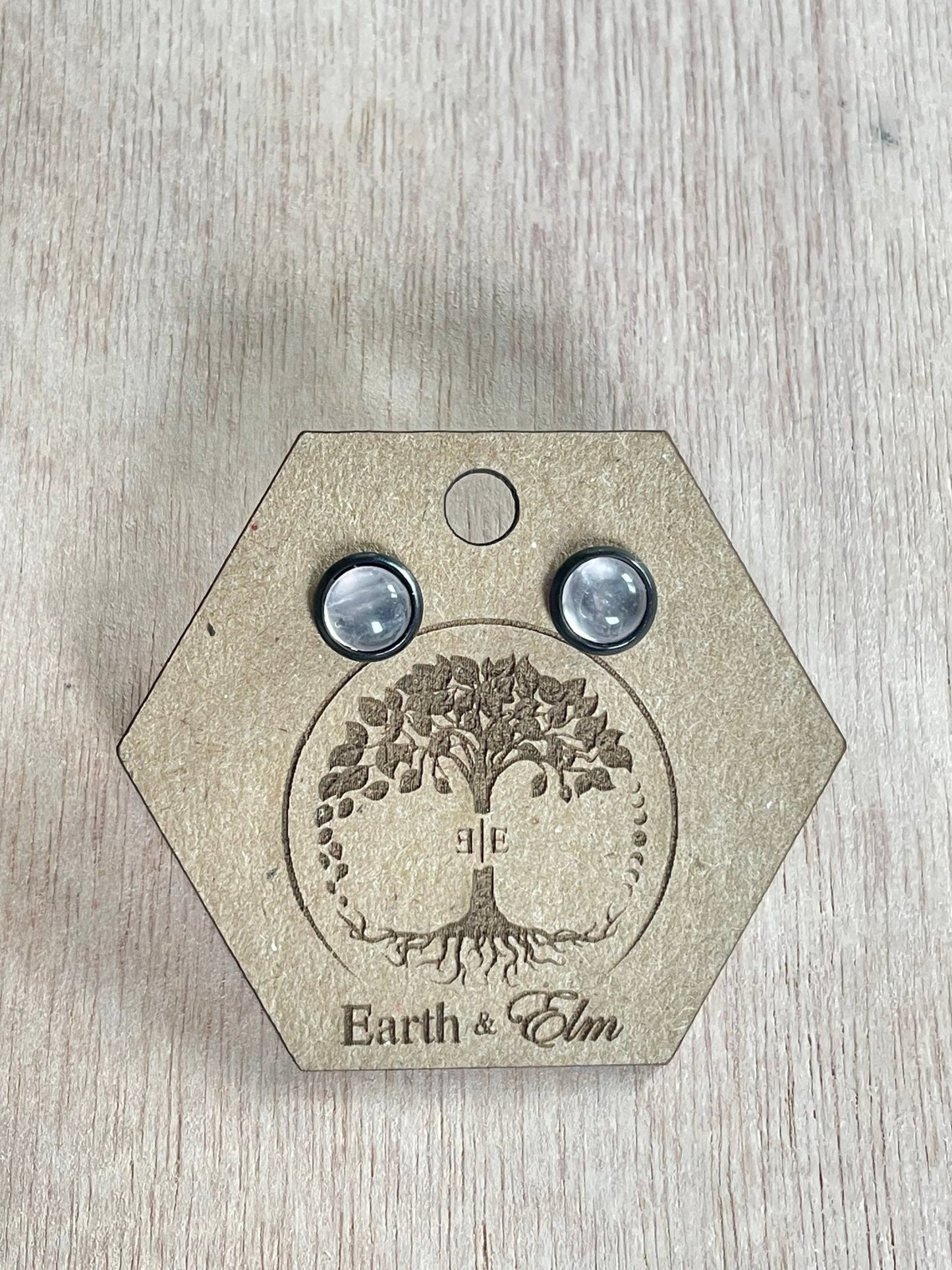 Rose Quartz in Metal Settings - earthandelm