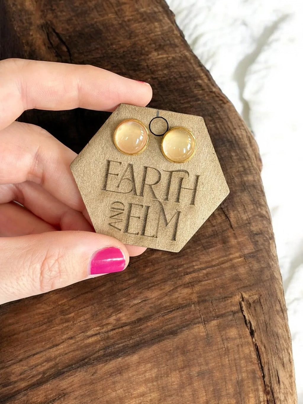 Rose Quartz in Metal Settings - earthandelm