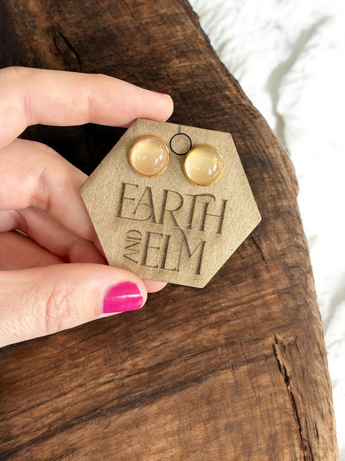 Rose Quartz in Metal Settings - earthandelm