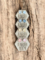 Rose Quartz in Metal Settings - earthandelm