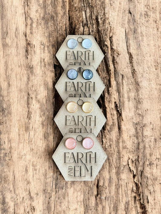 Rose Quartz in Metal Settings - earthandelm