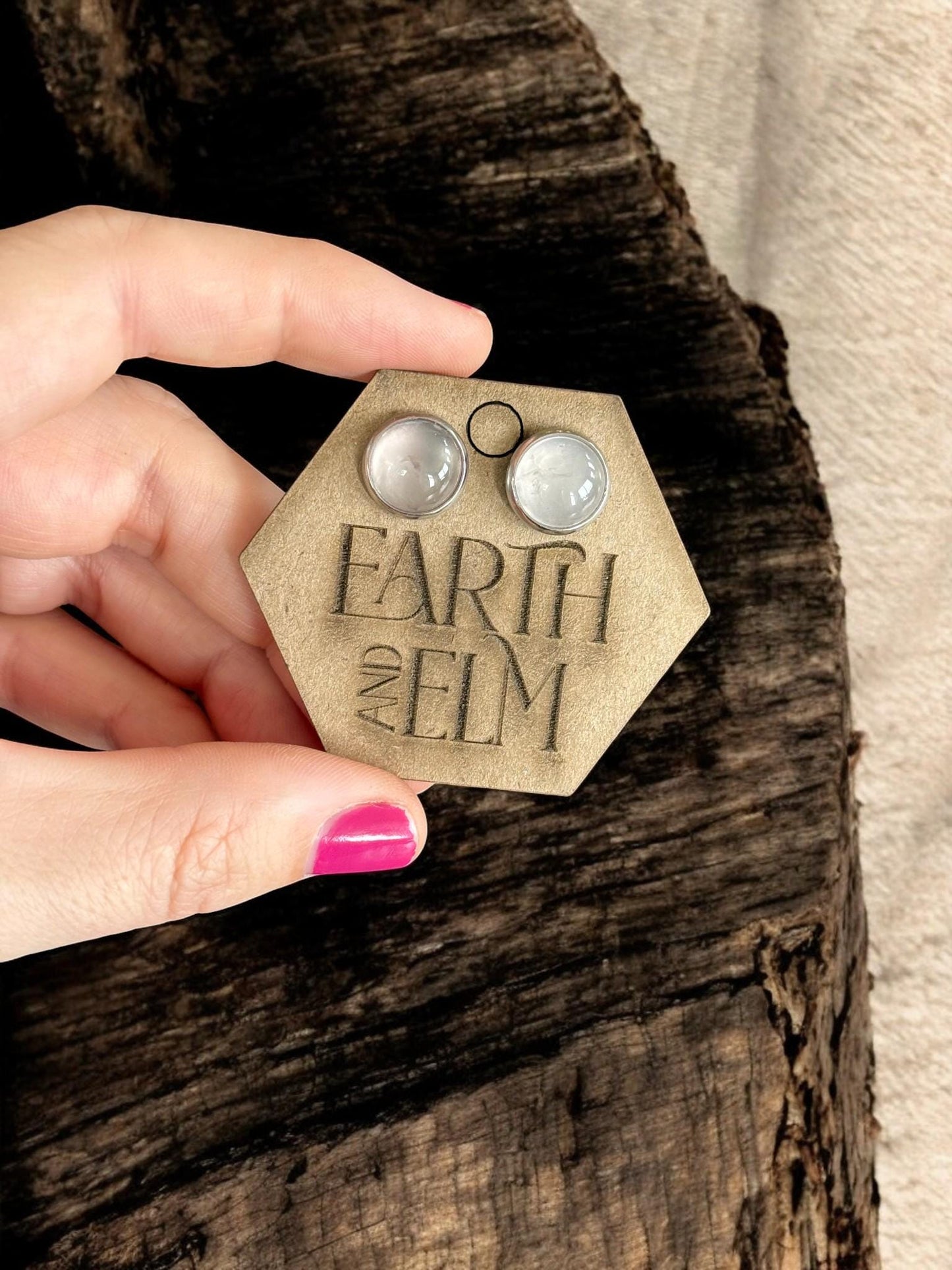 Rose Quartz in Metal Settings - earthandelm