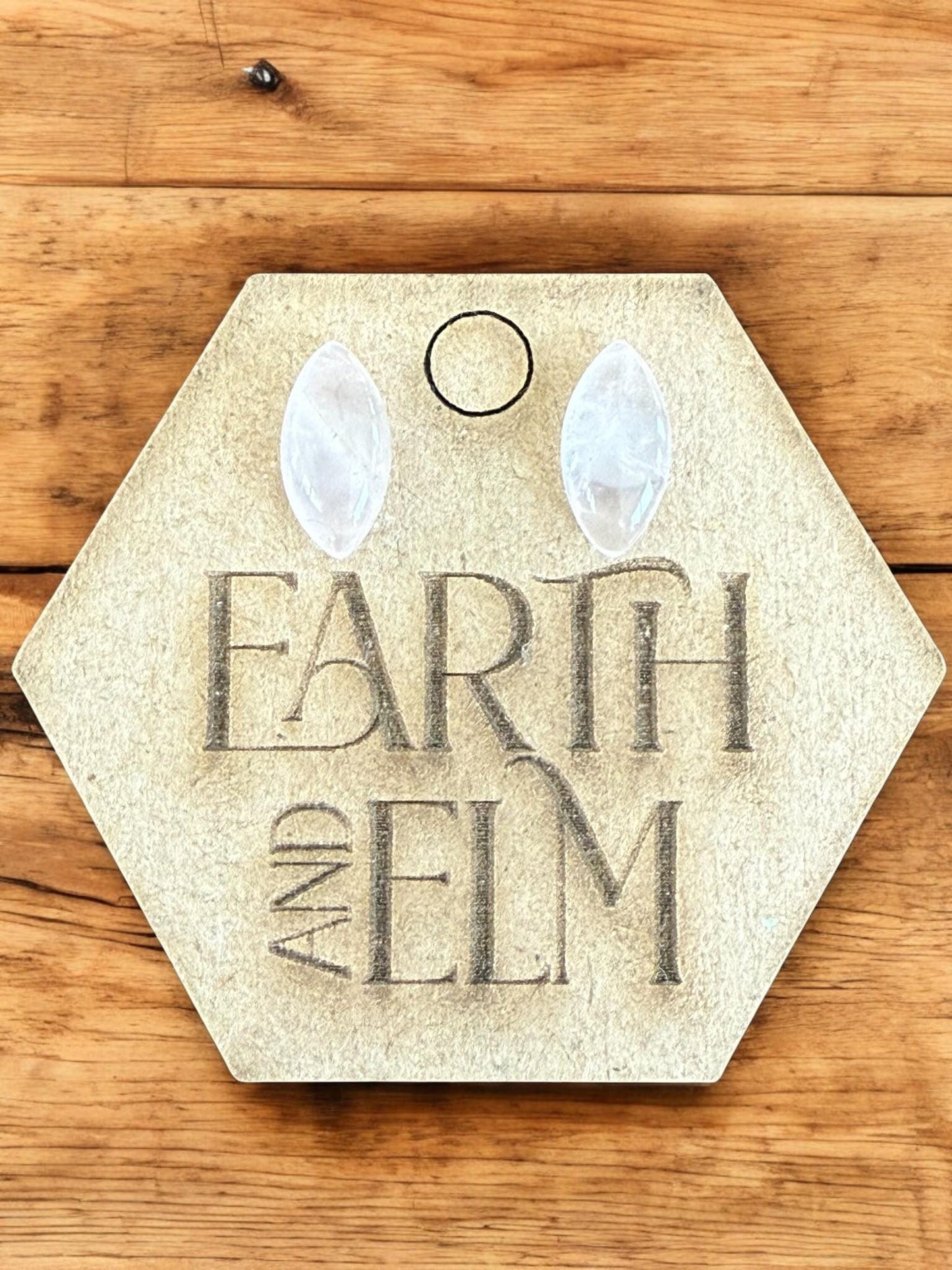 Rose Quartz Marquise Studs - earthandelm
