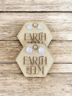 Rose Quartz Oval Studs - earthandelm