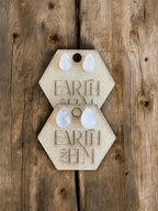 Rose Quartz Pear Studs - earthandelm