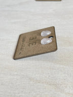 Rose Quartz Pear Studs - earthandelm