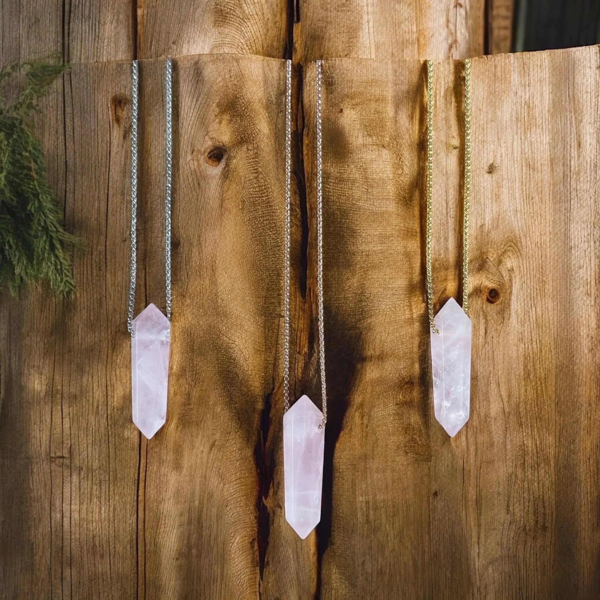 Rose Quartz Point Necklace - earthandelm