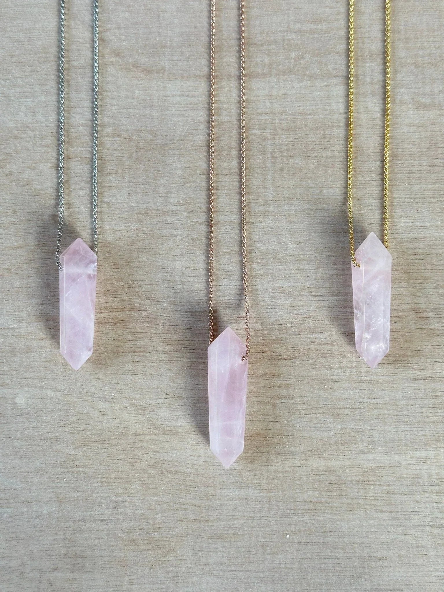 Rose Quartz Point Necklace - earthandelm