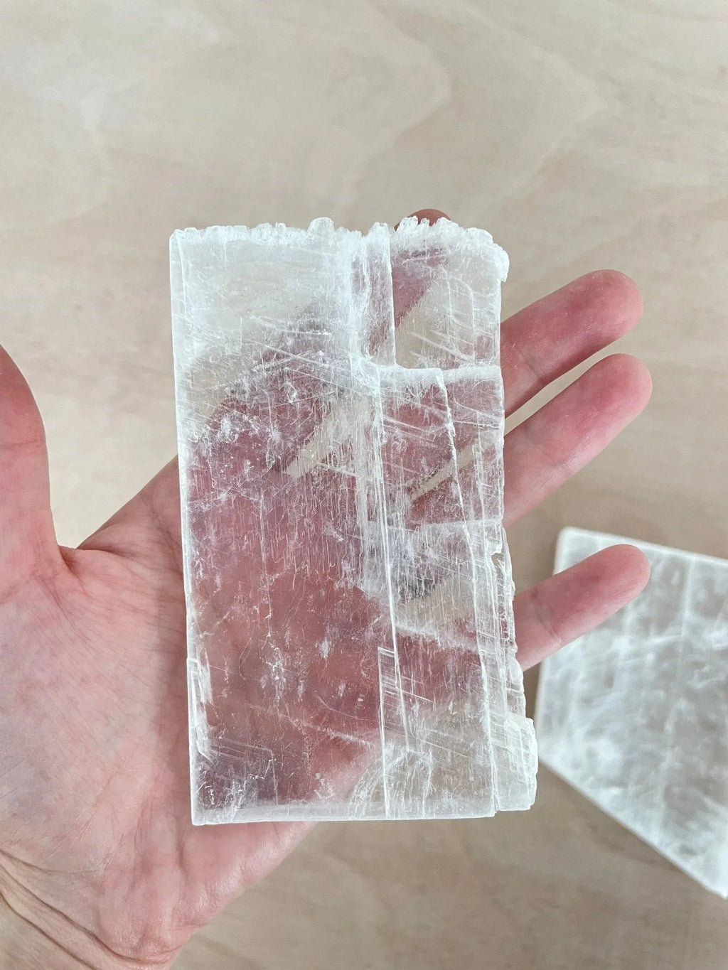 Selenite Charging Slab | Selenite Slice | Authentic Selenite | Raw Selenite - earthandelm