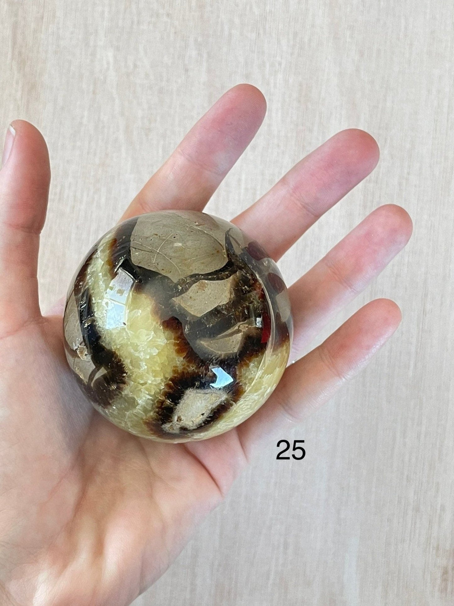 Septarian Sphere | Septarian Crystal | Crystal Ball | Crystal Sphere | Dragon Egg Sphere | 64mm | 60mm | 59mm - earthandelm
