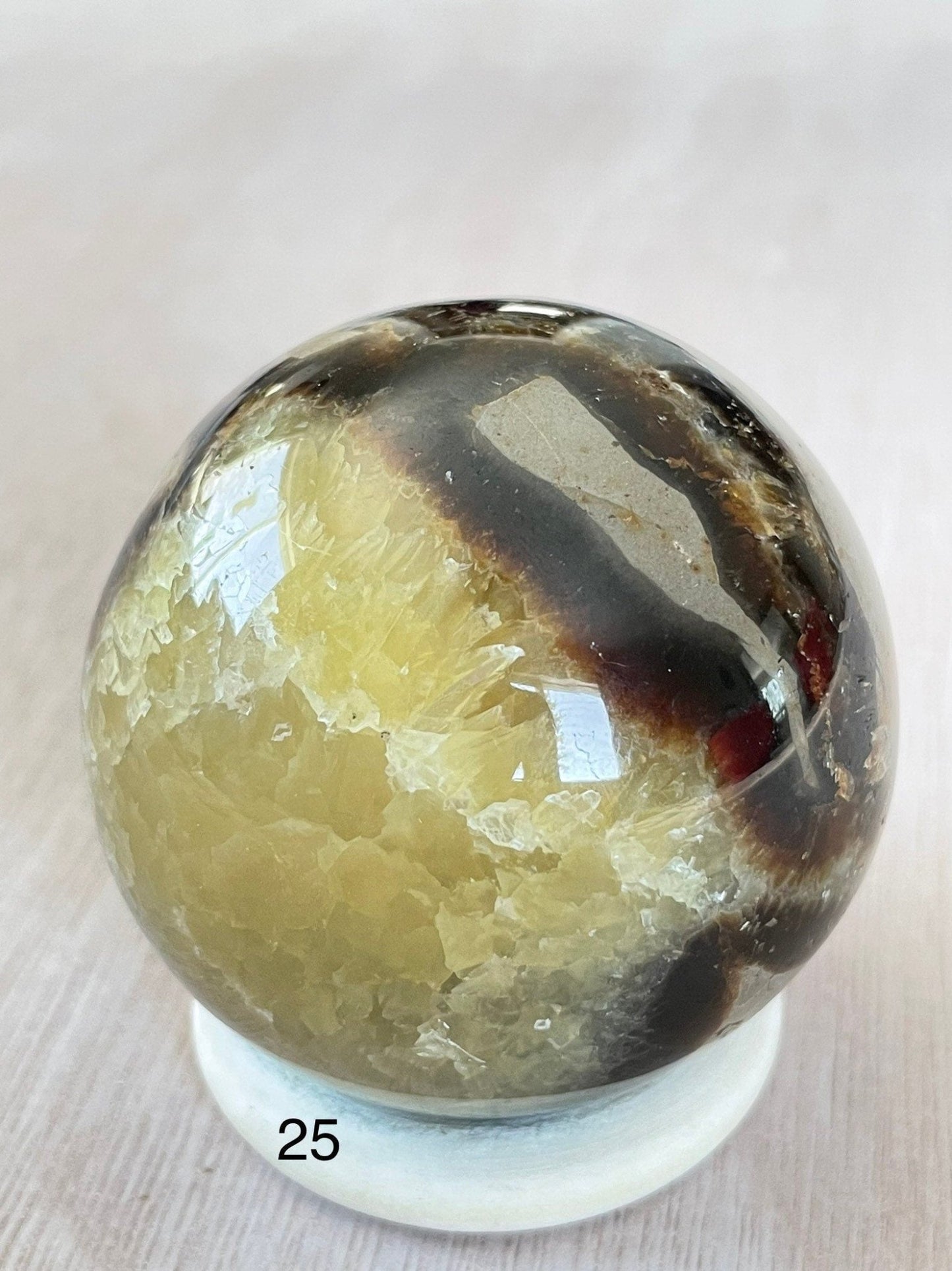 Septarian Sphere | Septarian Crystal | Crystal Ball | Crystal Sphere | Dragon Egg Sphere | 64mm | 60mm | 59mm - earthandelm
