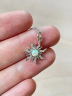 Silver Sun & Moon Necklace Set - earthandelm