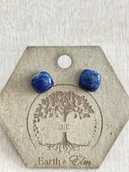 Sodalite Cushion Studs - earthandelm