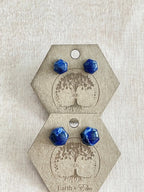 Sodalite Hexagon Studs - earthandelm