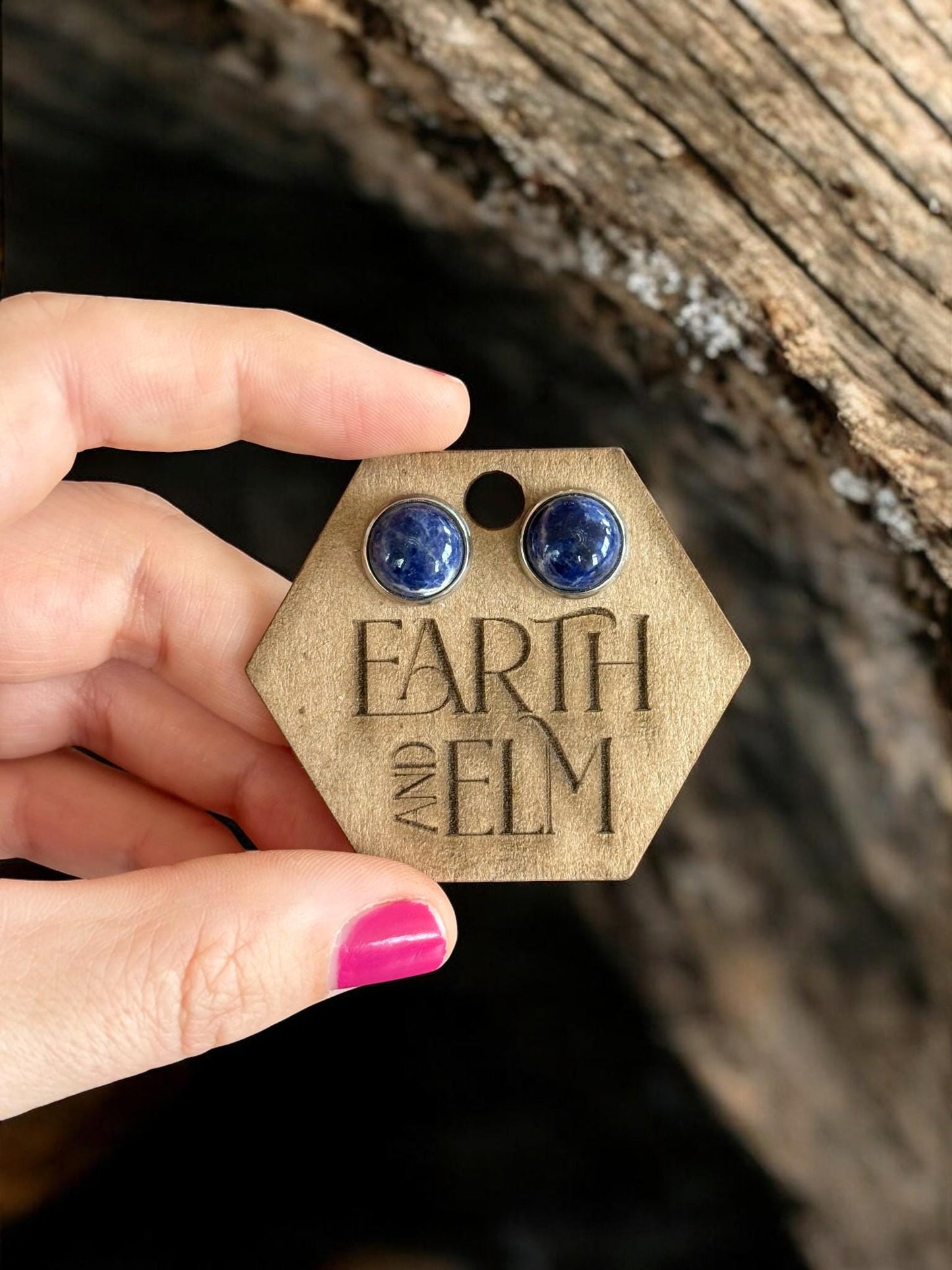 Sodalite in Metal Settings - earthandelm