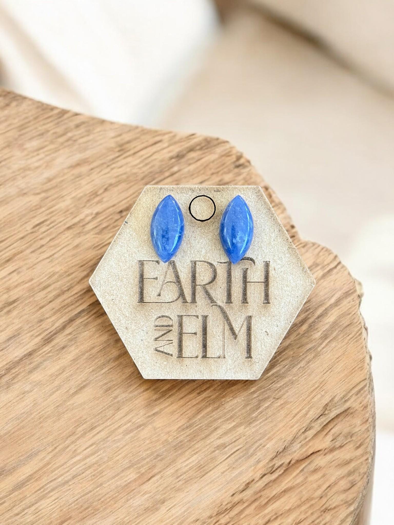 Sodalite Marquise Stud Earrings - earthandelm