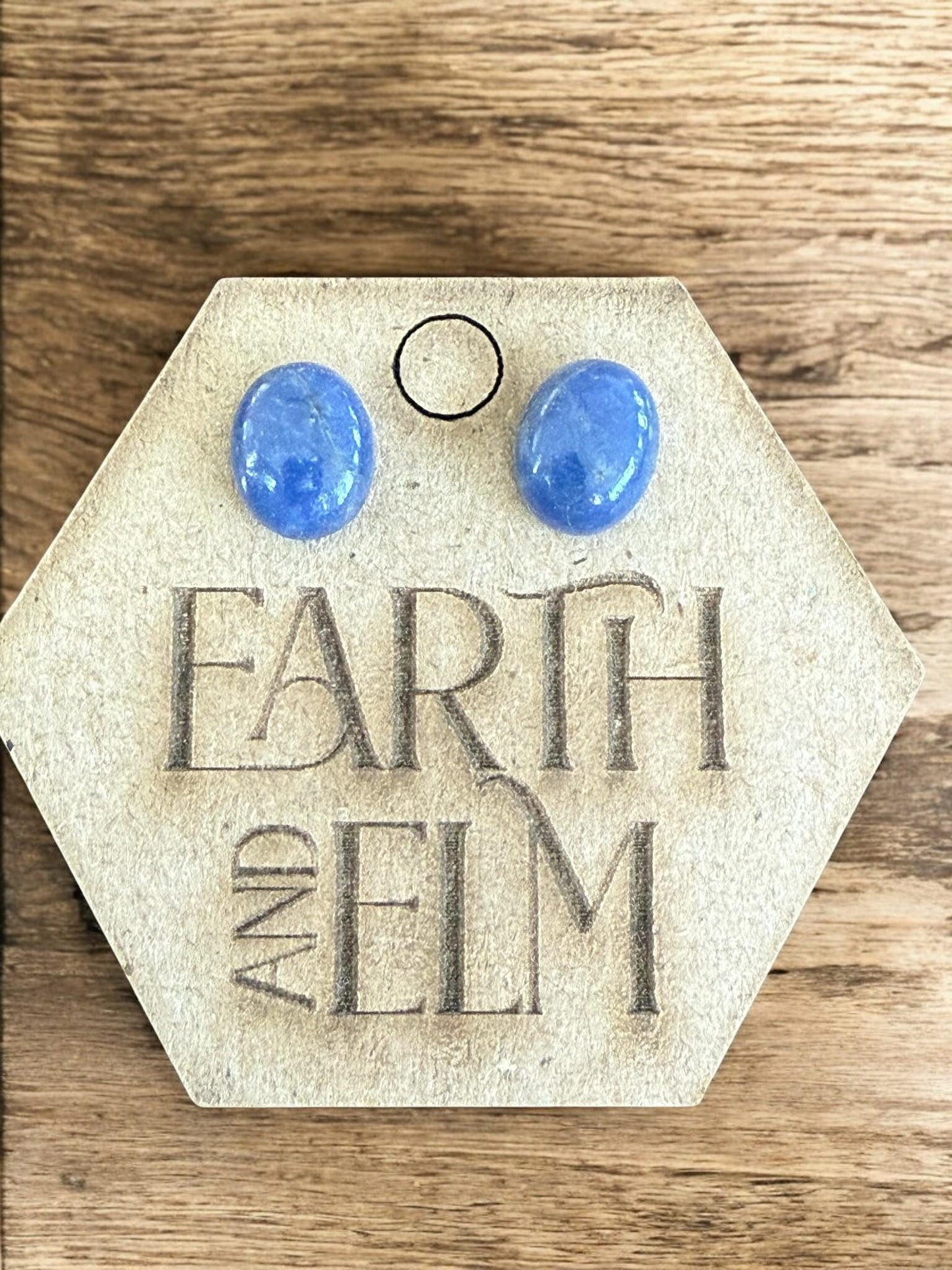Sodalite Oval Stud Earrings - earthandelm