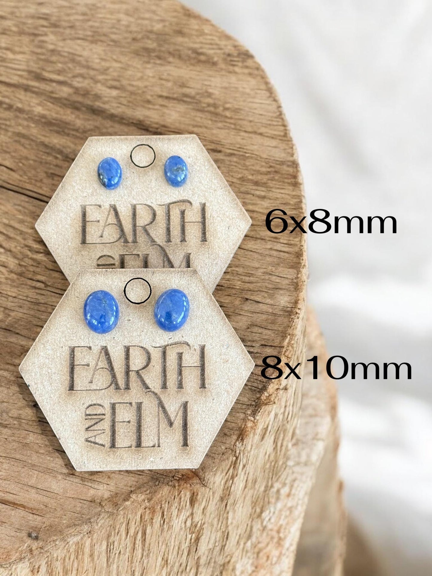 Sodalite Oval Stud Earrings - earthandelm