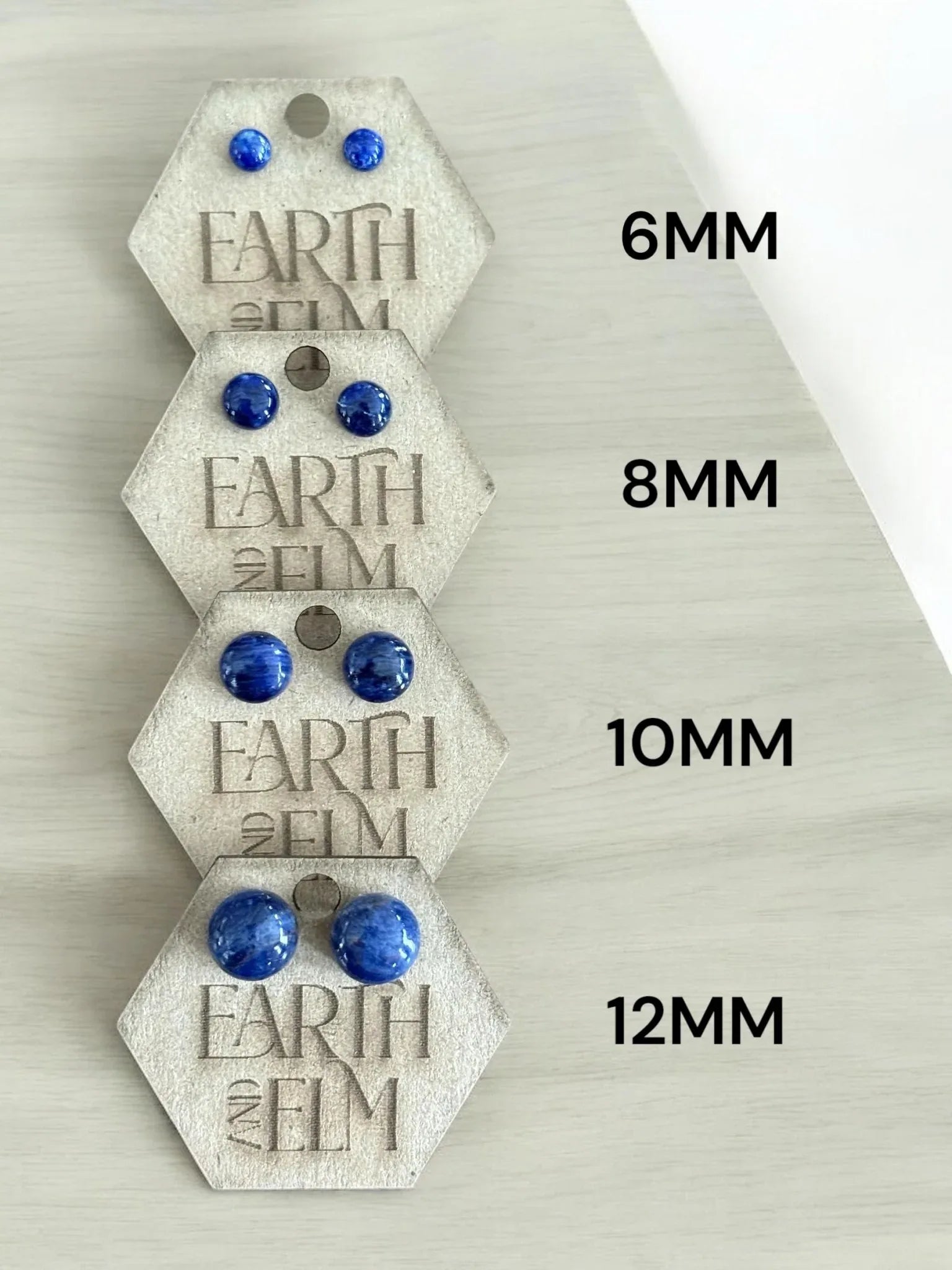 Sodalite Round Gemstone Studs - earthandelm