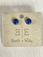 Sodalite Round Gemstone Studs - earthandelm