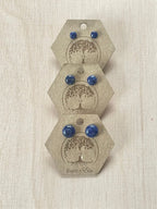 Sodalite Round Gemstone Studs - earthandelm