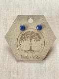 Sodalite Round Gemstone Studs - earthandelm