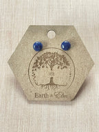 Sodalite Round Gemstone Studs - earthandelm