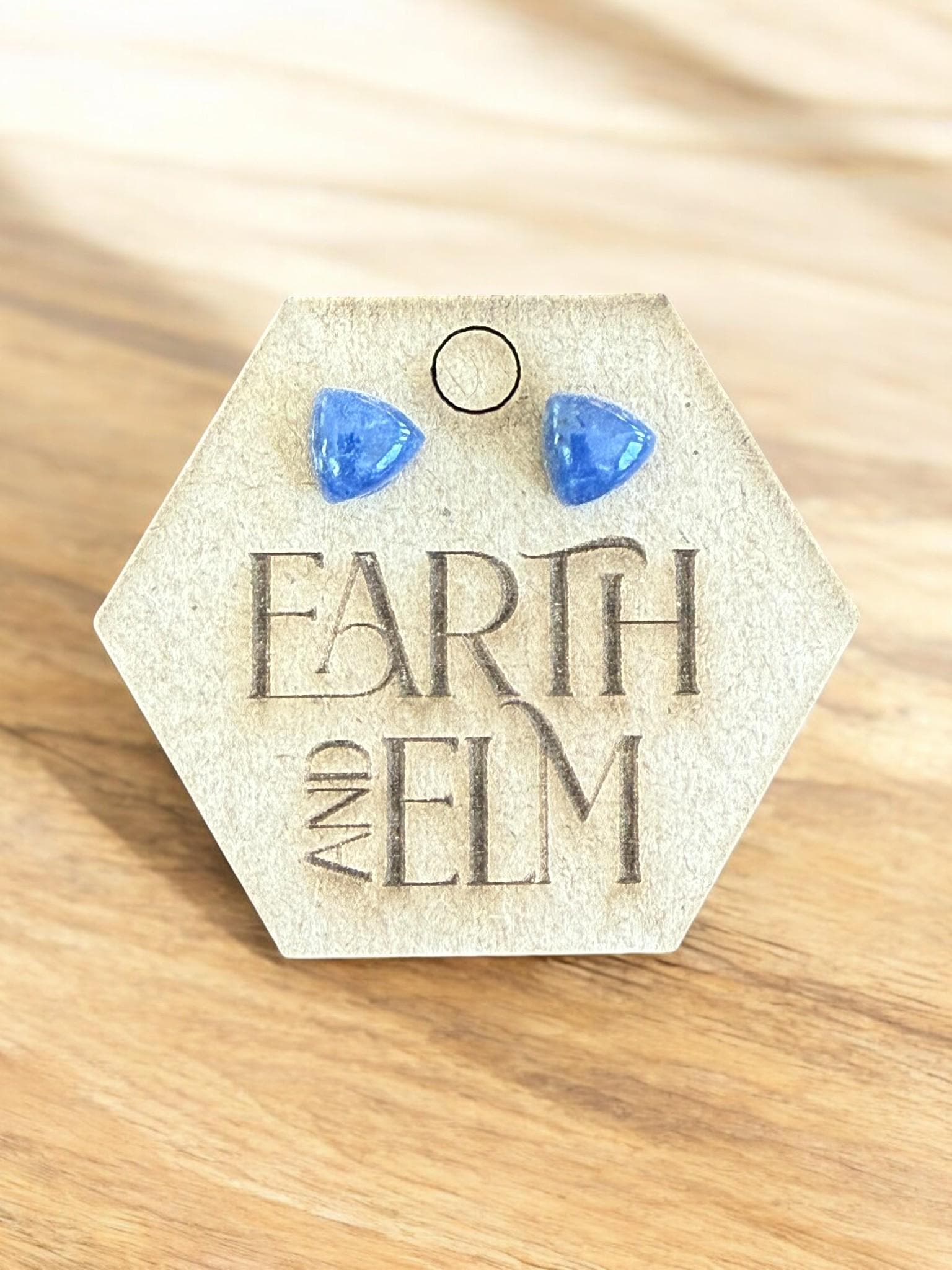 Sodalite Trillion Stud Earrings - earthandelm