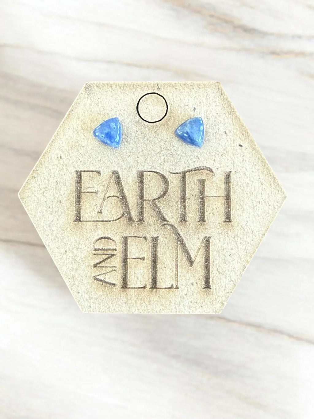Sodalite Trillion Stud Earrings - earthandelm