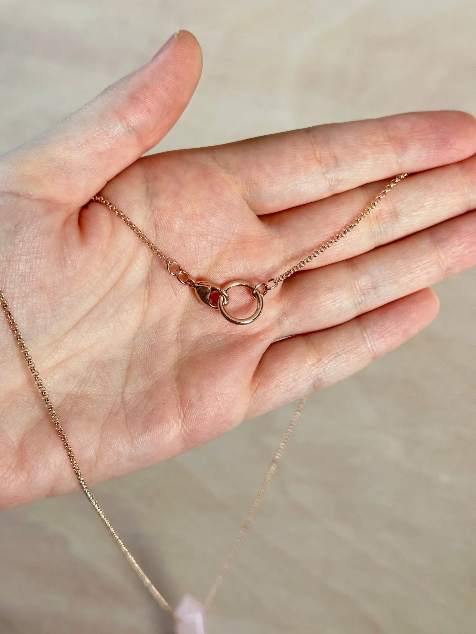 Strawberry Quartz Point Necklace - earthandelm