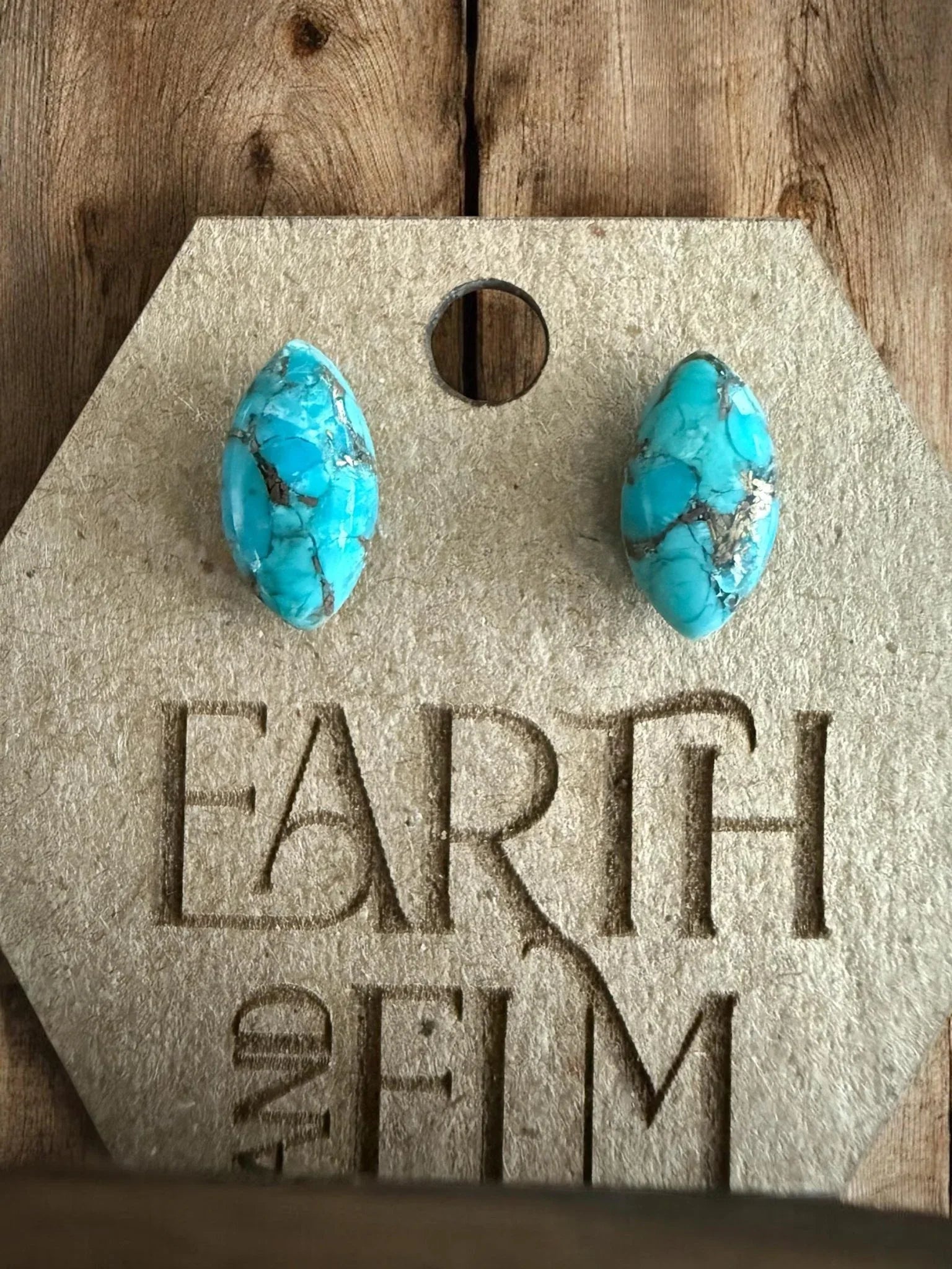 Turquoise Marquise Studs - earthandelm