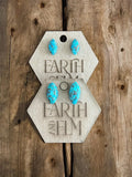 Turquoise Marquise Studs - earthandelm