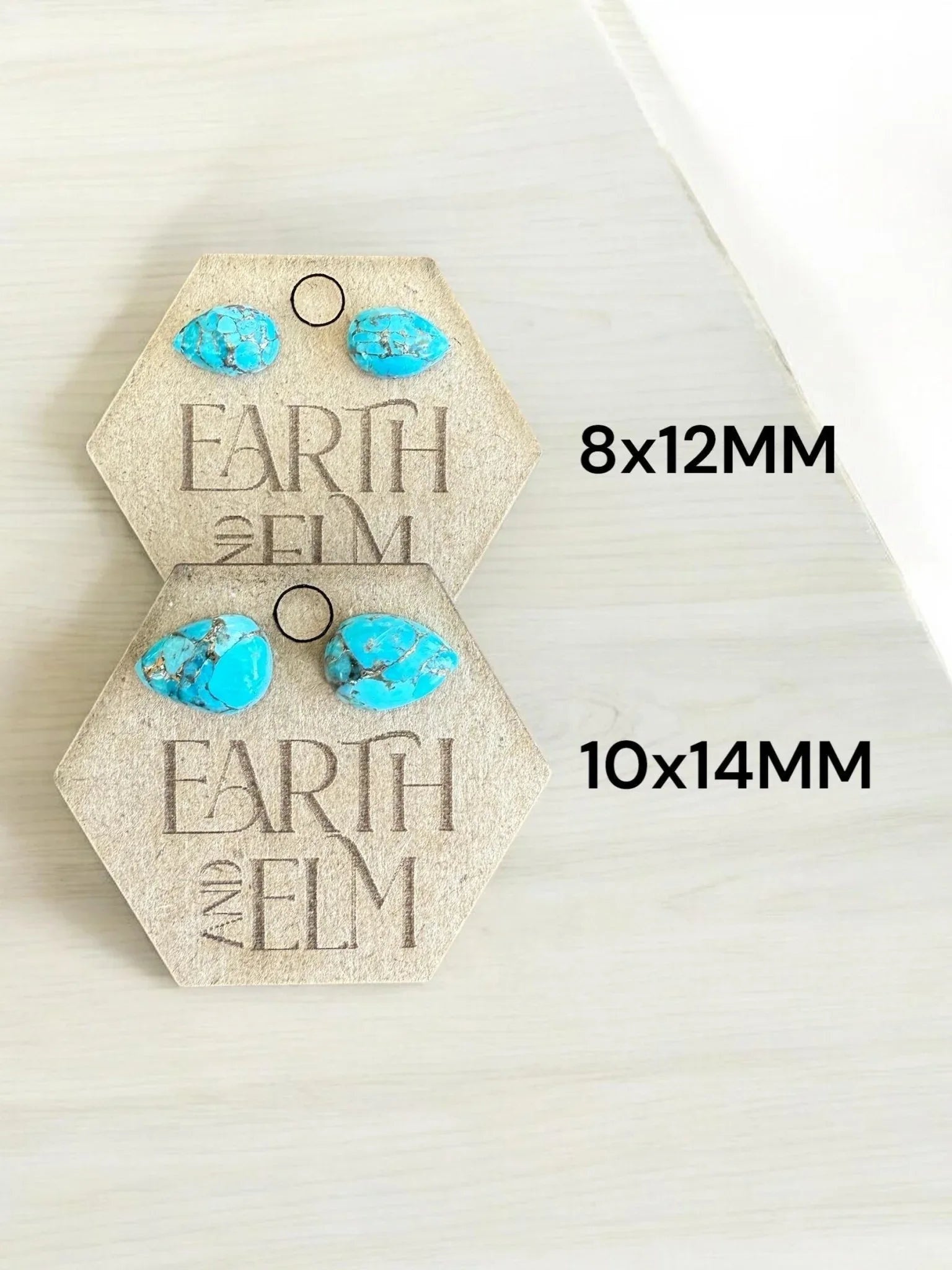 Turquoise Pear Studs - earthandelm