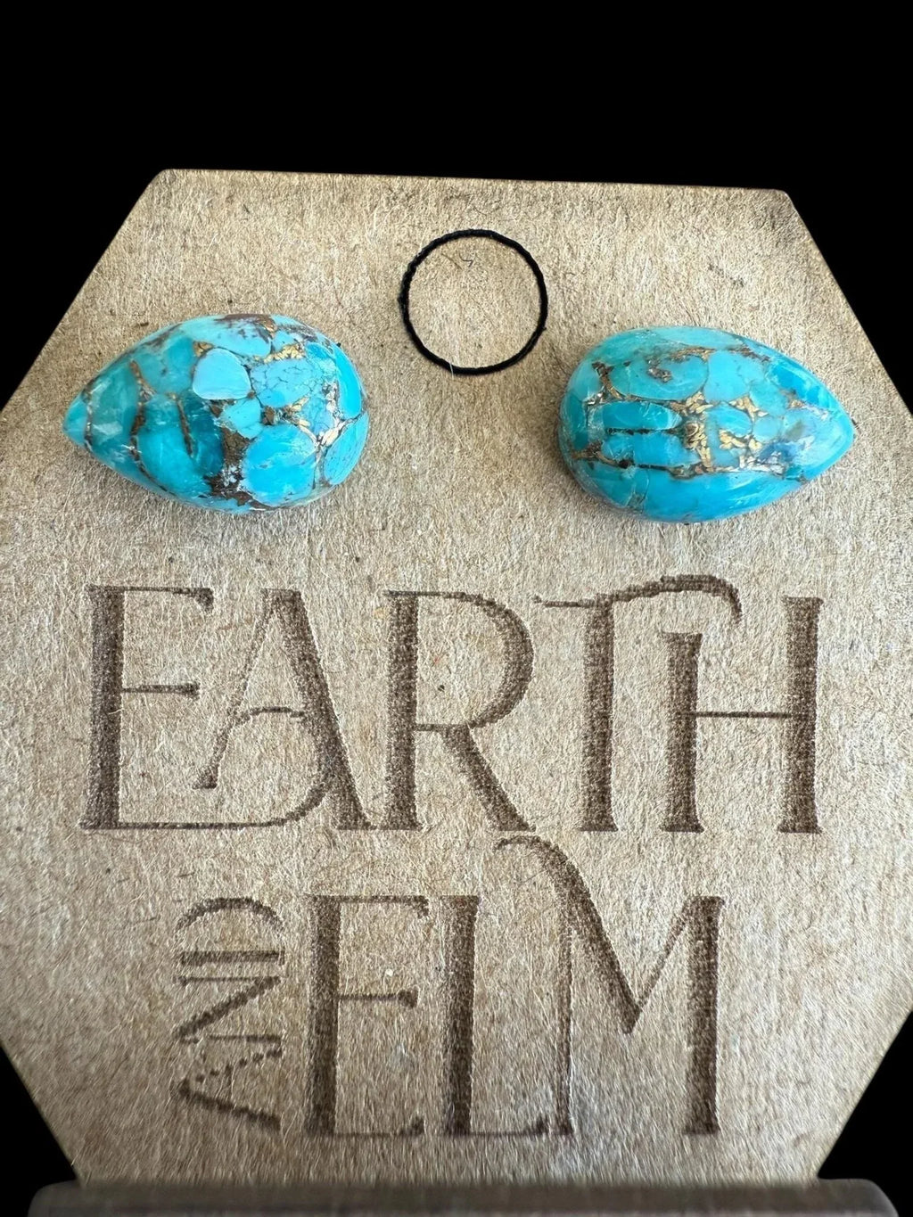 Turquoise Pear Studs - earthandelm