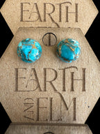 Turquoise Round Studs - earthandelm