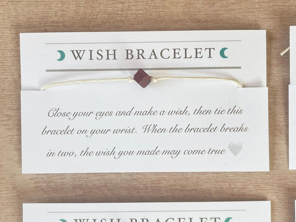 Wish bracelet | Cord and Gemstone Bracelet | Gemstone Wish Bracelet - earthandelm
