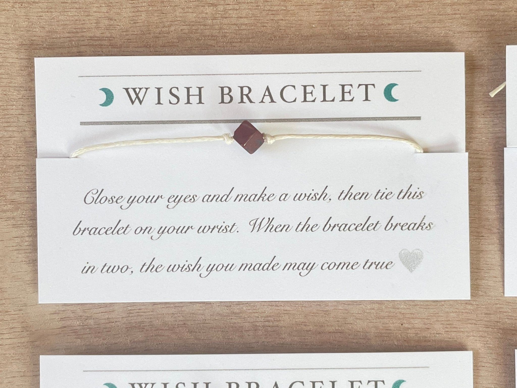 Wish bracelet | Cord and Gemstone Bracelet | Gemstone Wish Bracelet - earthandelm