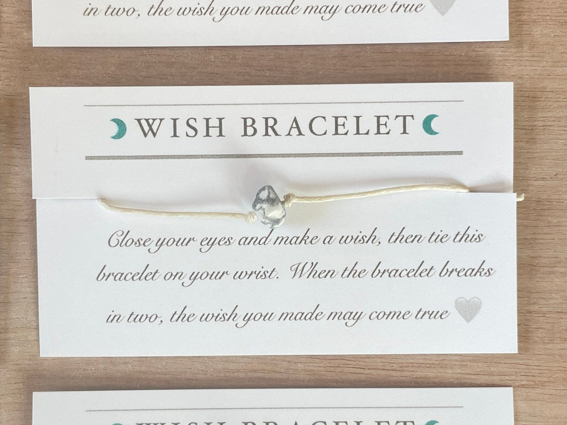 Wish bracelet | Cord and Gemstone Bracelet | Gemstone Wish Bracelet - earthandelm