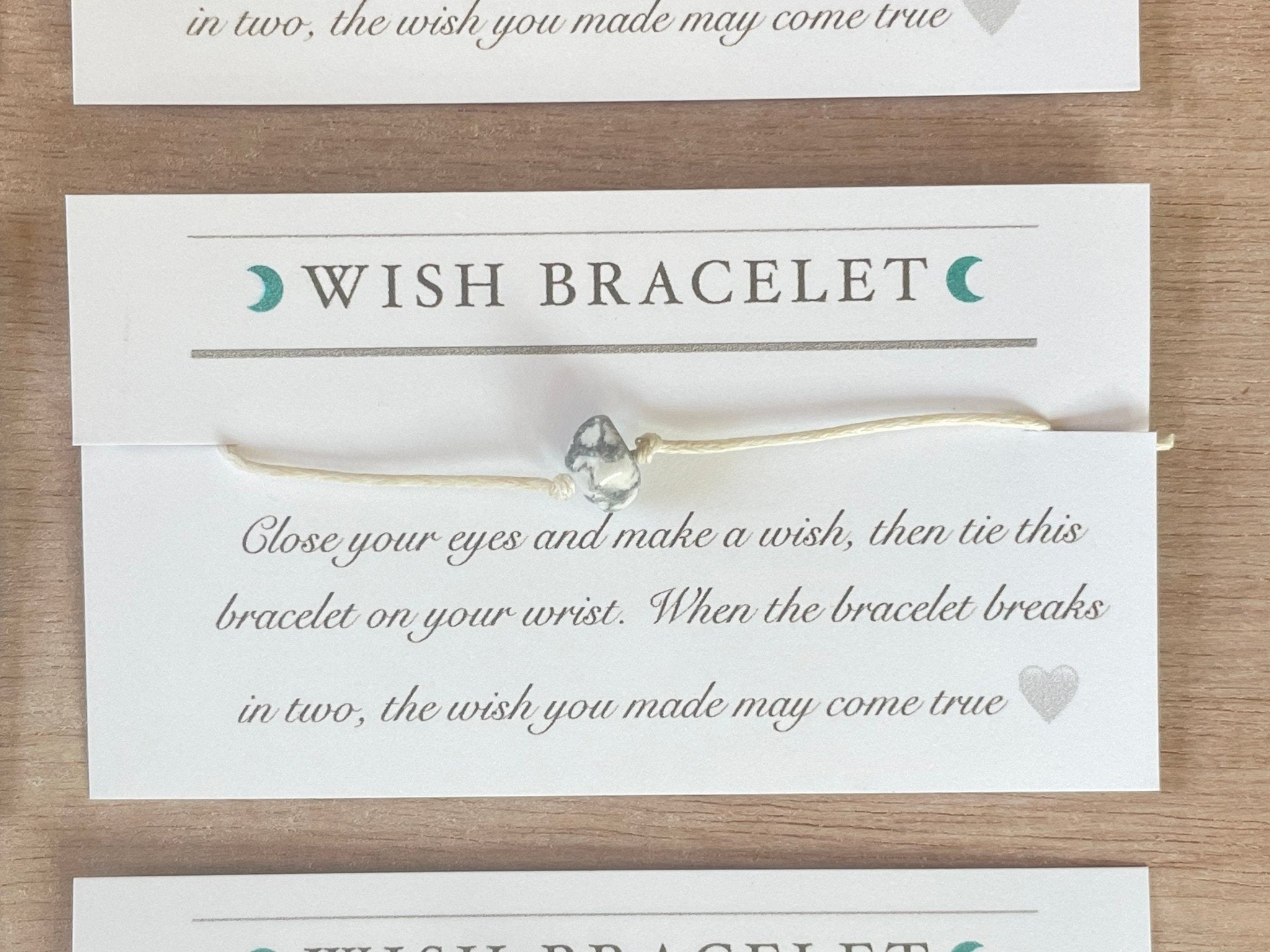 Wish bracelet | Cord and Gemstone Bracelet | Gemstone Wish Bracelet - earthandelm