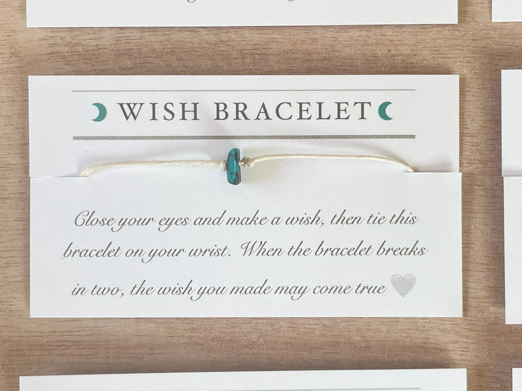 Wish bracelet | Cord and Gemstone Bracelet | Gemstone Wish Bracelet - earthandelm