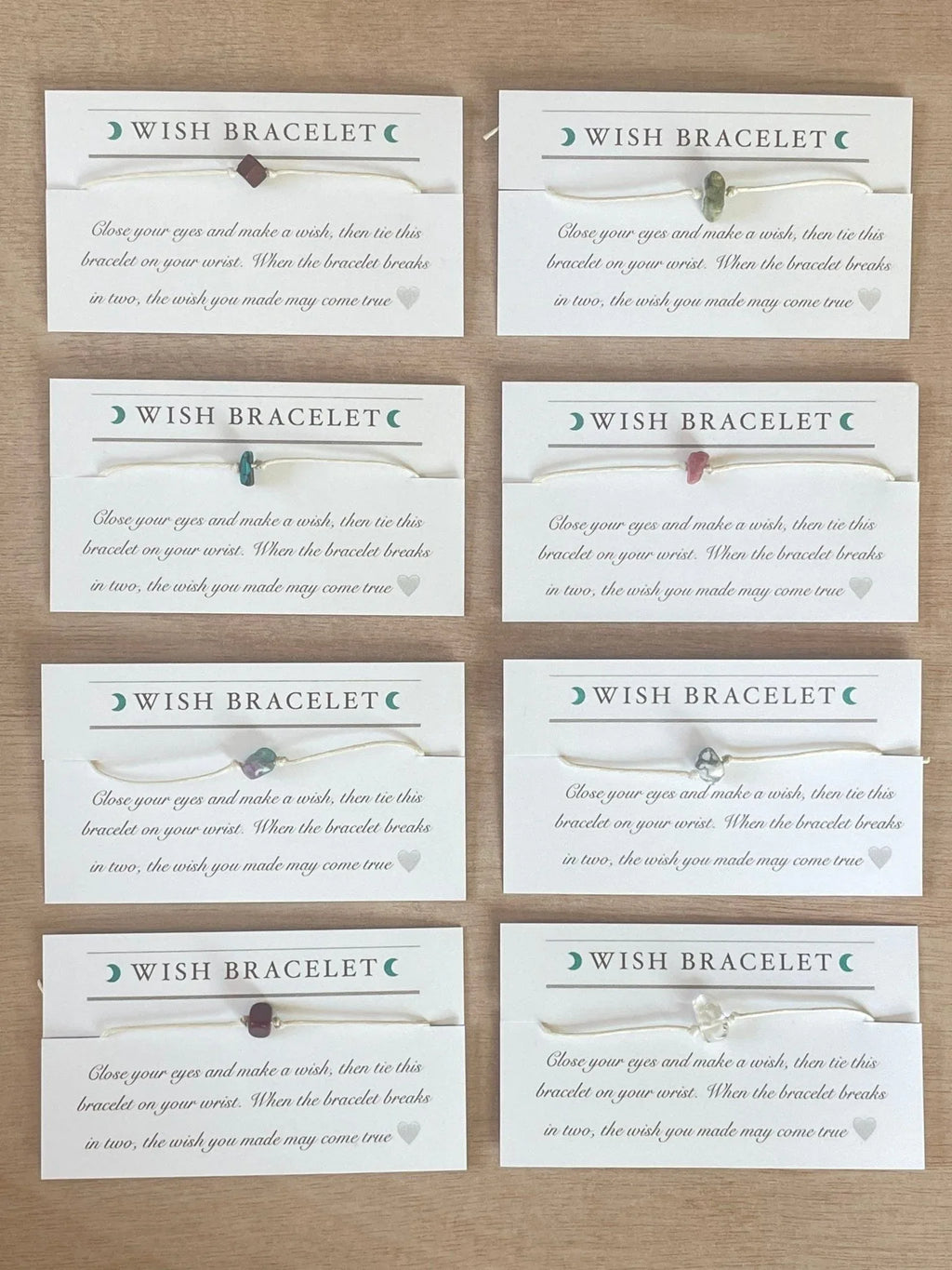 Wish bracelet | Cord and Gemstone Bracelet | Gemstone Wish Bracelet - earthandelm