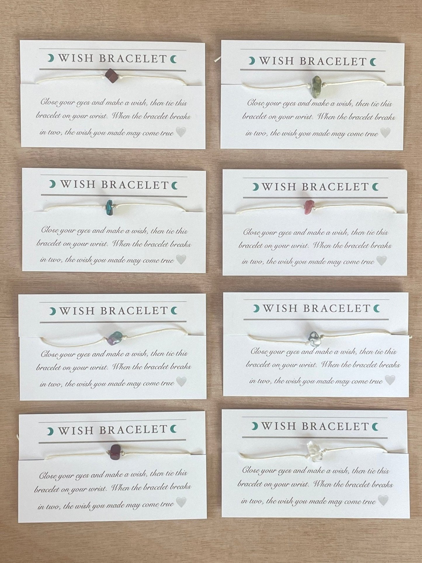 Wish bracelet | Cord and Gemstone Bracelet | Gemstone Wish Bracelet - earthandelm