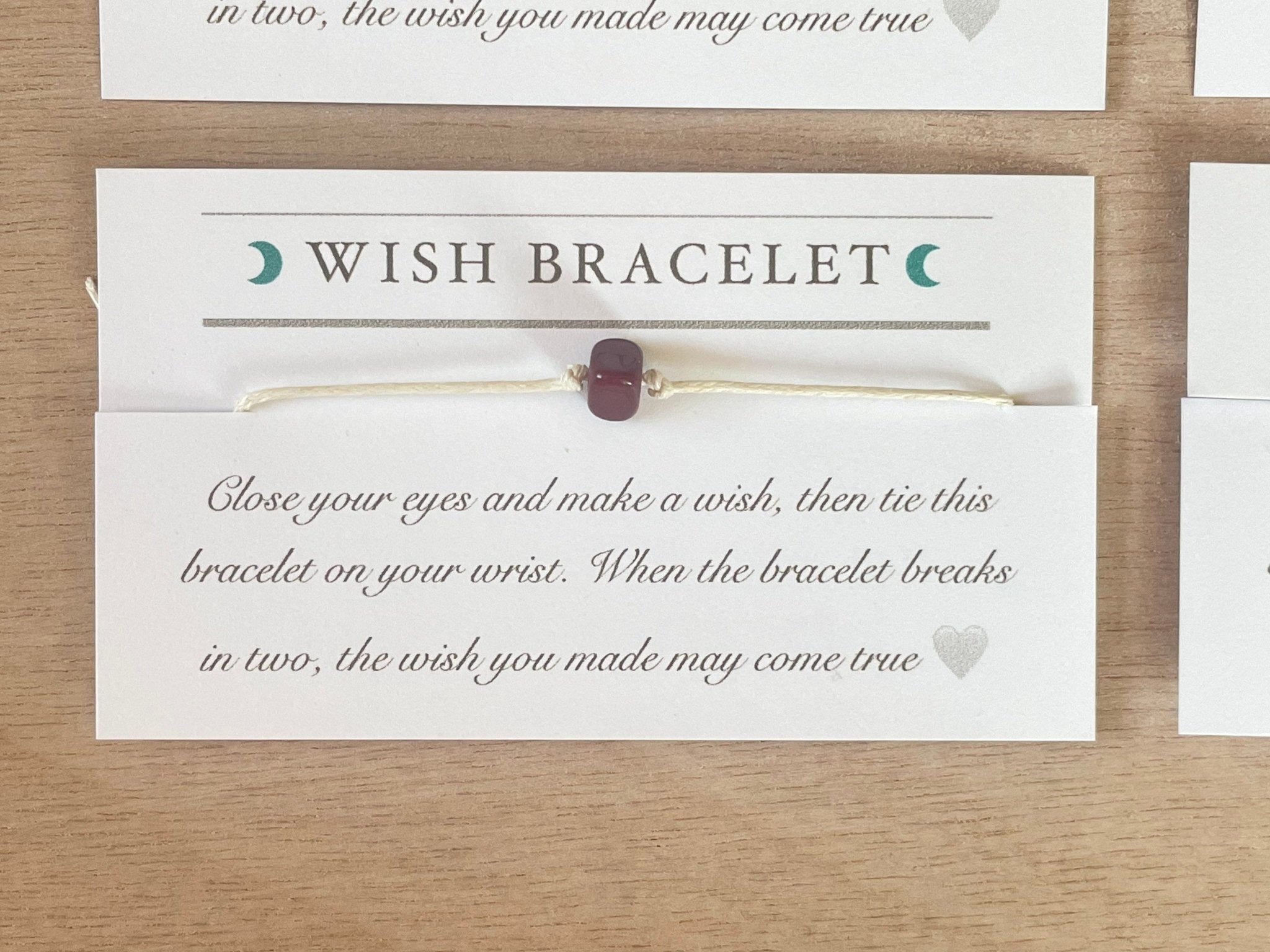 Wish bracelet | Cord and Gemstone Bracelet | Gemstone Wish Bracelet - earthandelm