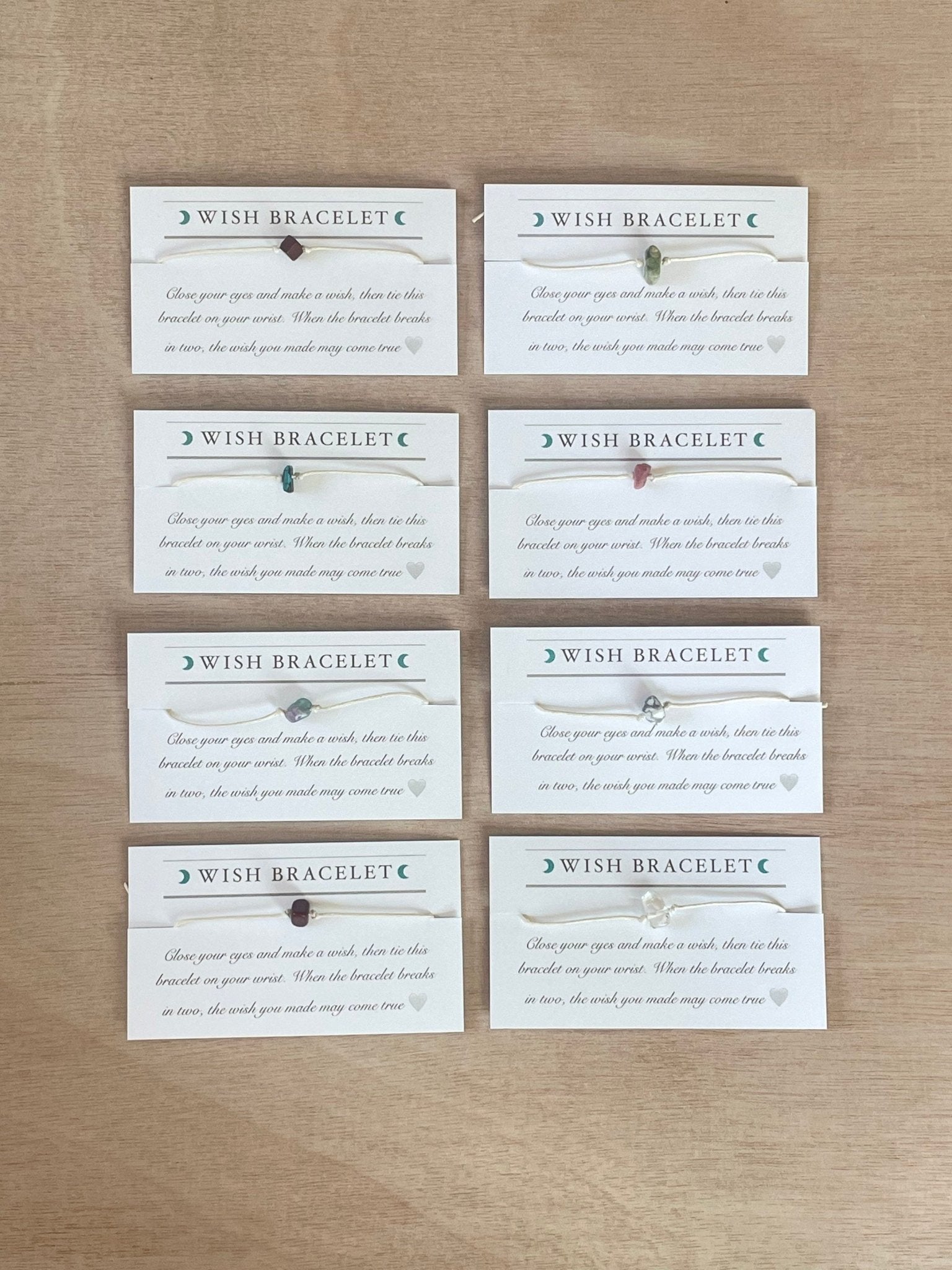 Wish bracelet | Cord and Gemstone Bracelet | Gemstone Wish Bracelet - earthandelm