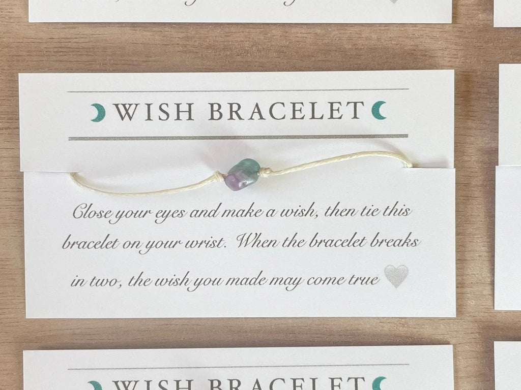 Wish bracelet | Cord and Gemstone Bracelet | Gemstone Wish Bracelet - earthandelm