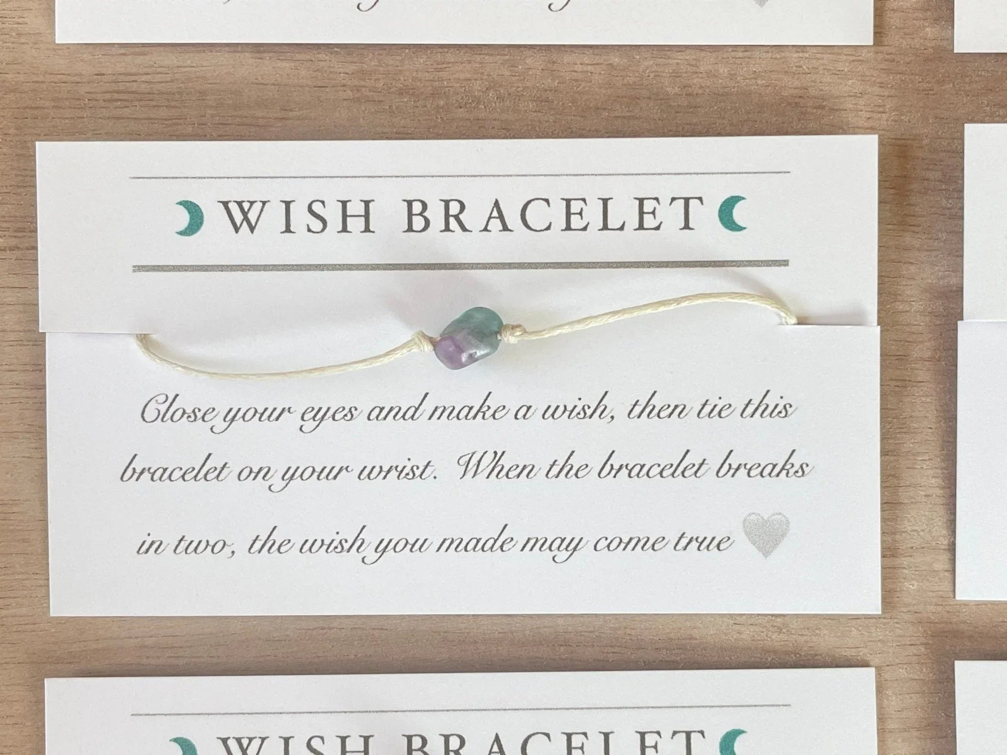 Wish bracelet | Cord and Gemstone Bracelet | Gemstone Wish Bracelet - earthandelm