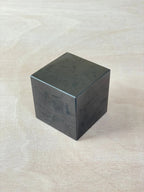 XL Shungite Cube | EMF Protection | Carved Square Crystal | Polished Shungite Gemstone - earthandelm